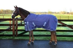 QHP Outdoordeken Fleece Gevoerd Blauw