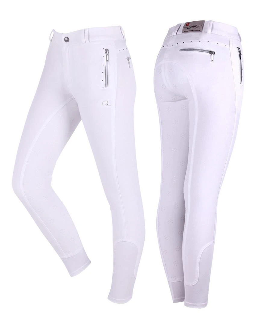 QHP Kinderrijbroek Isa Anti-slip Zitvlak Wit 3 QHP Kinderrijbroek Isa Anti-slip Zitvlak Wit