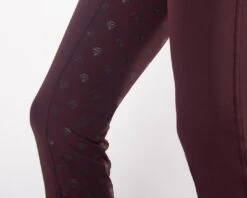 QHP Damesrijbroek Diamond Anti-slip Zitvlak Wine Red -Naturepavo Winkel 8459wro 4