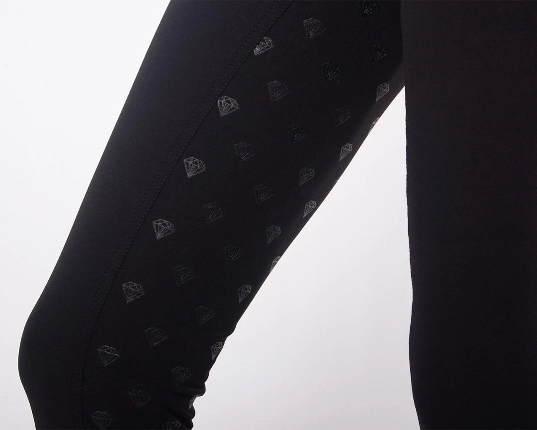 QHP Damesrijbroek Diamond Anti-slip Zitvlak Zwart 6 QHP Damesrijbroek Diamond Anti-slip Zitvlak Zwart - Afbeelding 4