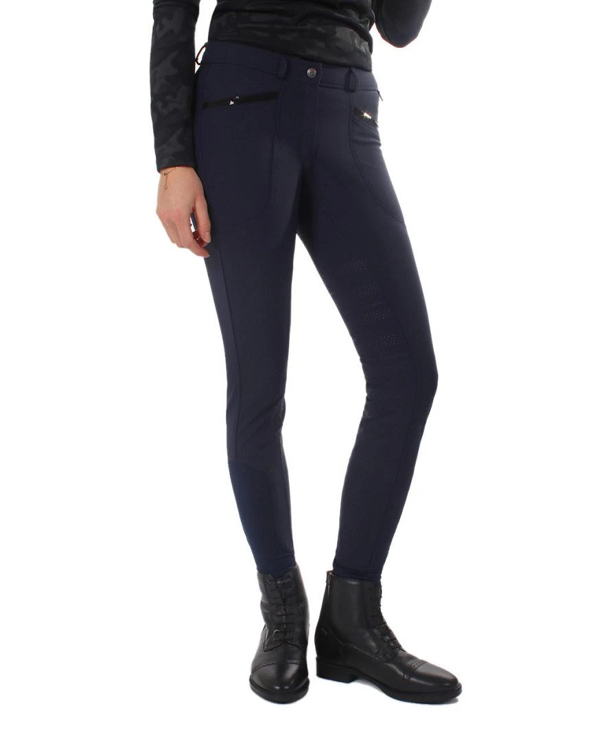 QHP Damesrijbroek Nowi Anti-slip Zitvlak Navy 3 QHP Damesrijbroek Nowi Anti-slip Zitvlak Navy