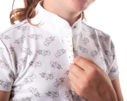 QHP Wedstrijdshirt Jade Junior Wit -Naturepavo Winkel 8573wi 2