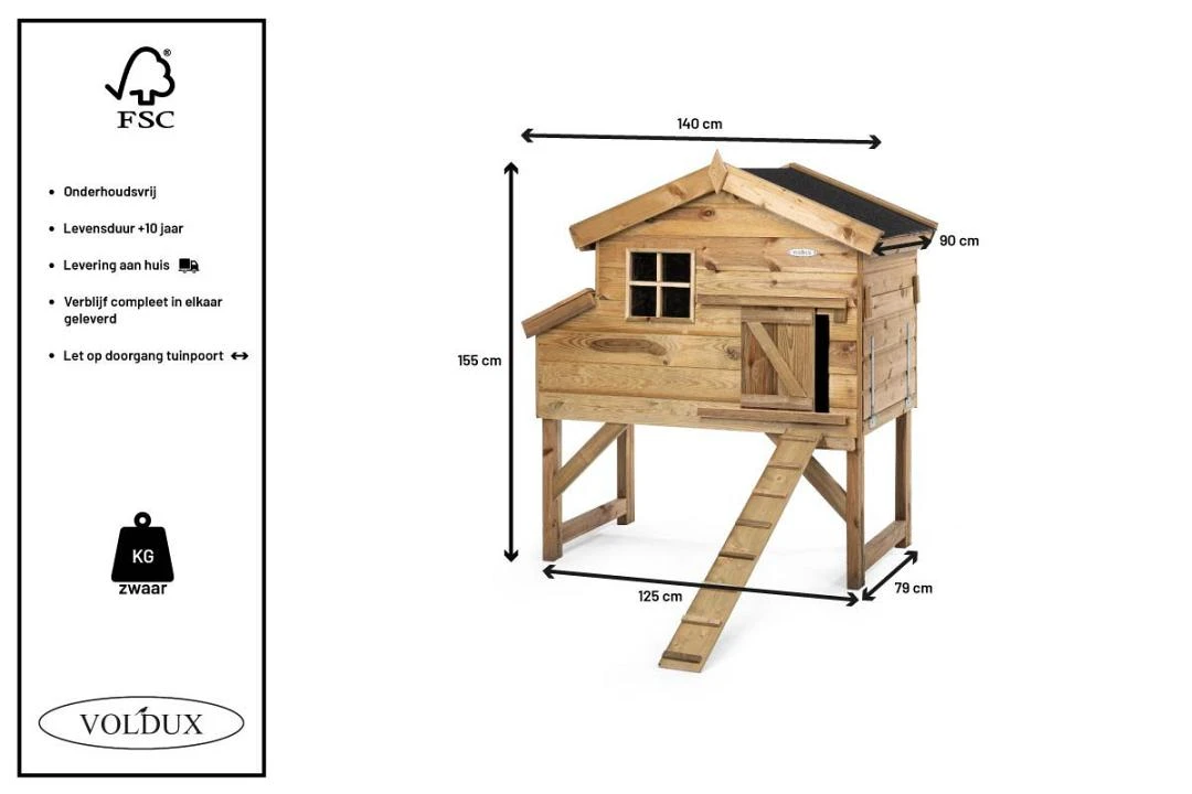 Voldux Kippenhok Jasper 4 Voldux Kippenhok Jasper - Afbeelding 2