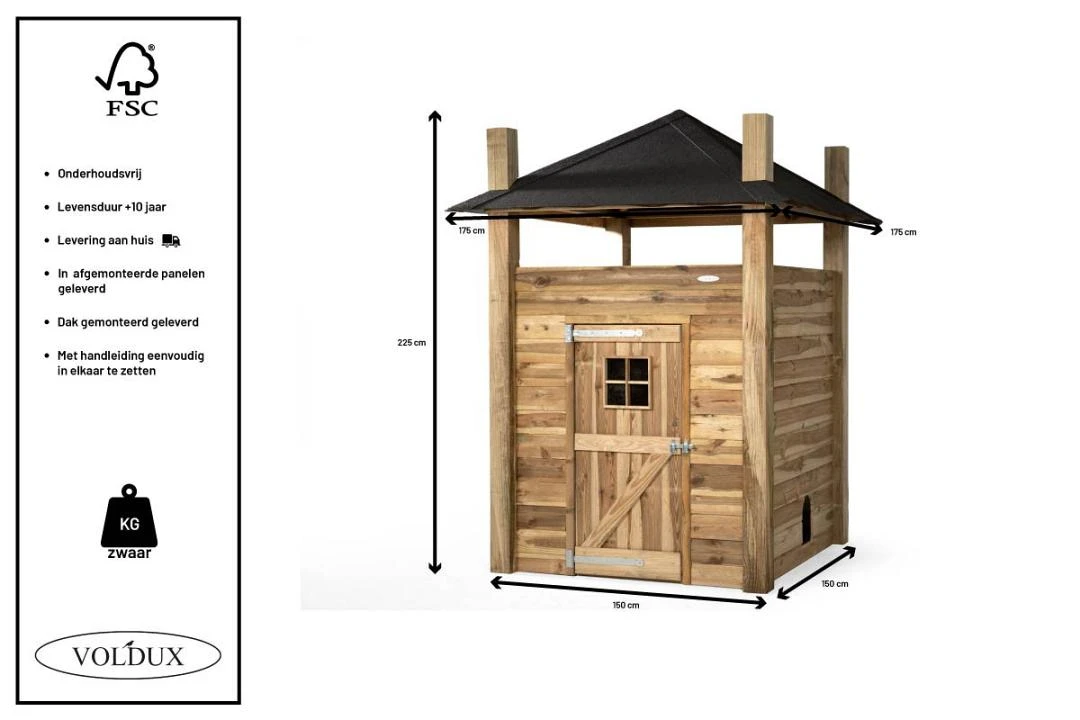 Voldux Kippen- Of Konijnenhok Hooiberg Loes 5 Voldux Kippen- Of Konijnenhok Hooiberg Loes - Afbeelding 3